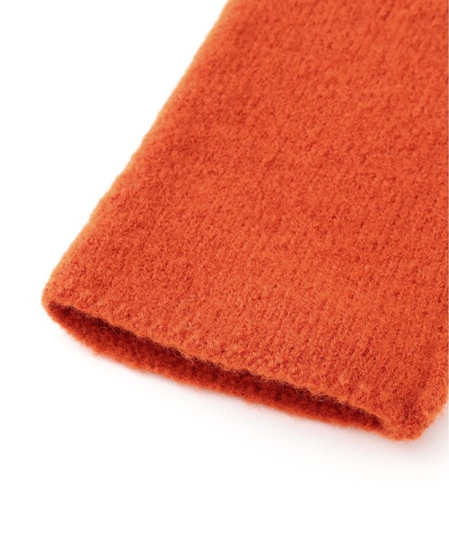 MHL.（エムエイチエル）の「FELTED DRY WOOL（手袋・レディース・ダークブラウン/オフホワイト/オレンジ・FREE）」の7枚目の写真