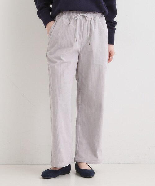 SHOO・LA・RUE(シューラルー)の「【S-LL/洗濯機可/裏起毛】あったかコーデュロイ ワイドパンツ(その他パンツ・レディース・オフホワイト/グレー/ブラウン系・04/03/02/01)」の12枚目の写真