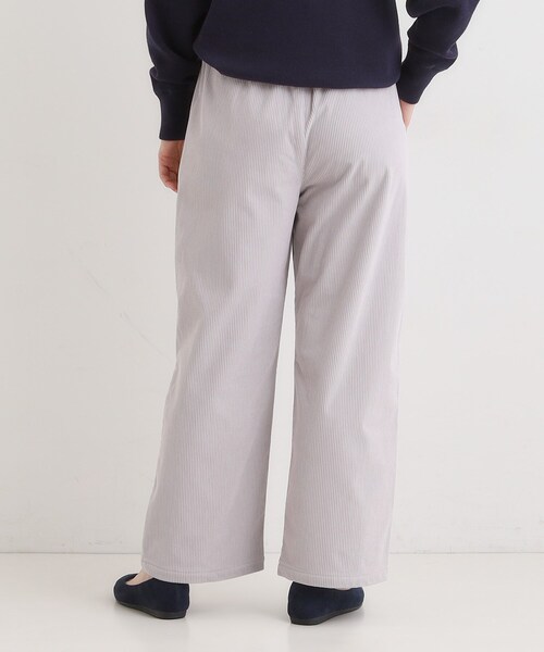 セール】【S-LL/洗濯機可/裏起毛】あったかコーデュロイ ワイドパンツ