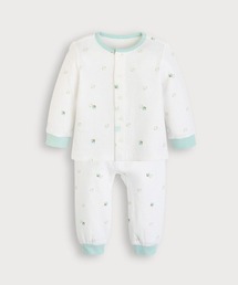 moimoln（モイモルン）の「【ルームウェア】ベアコットン配色ミント長袖トップス＆パンツ（ルームウェア/パジャマ・キッズ）」