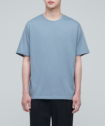 スーピマベーシッククルーネックTシャツ[クラウディブルー]