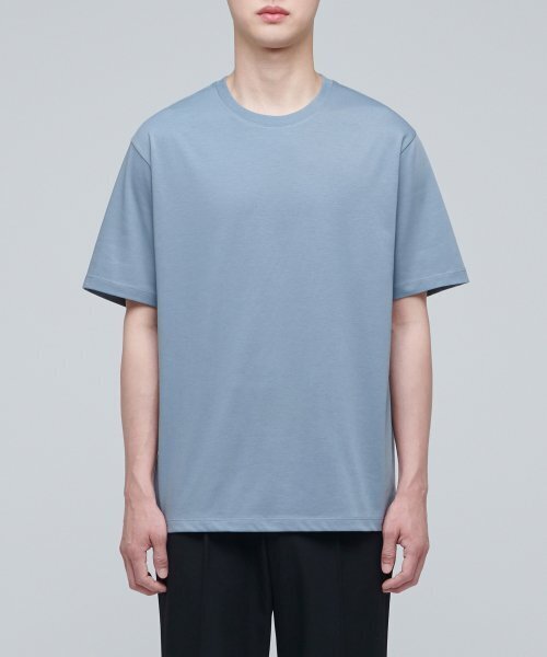 MUSINSA STANDARD（ムシンサスタンダード）の「スーピマベーシッククルーネックTシャツ[クラウディブルー]（Tシャツ/カットソー・メンズ・その他・SMALL）」の2枚目の写真