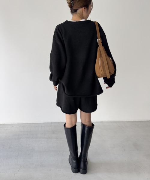 CANAL JEAN（キャナルジーン）の「El mar　ウール混ショートパンツSETUP（セットアップ・レディース・ブラック/グレー/ライトグレー・ONE SIZE）」の10枚目の写真