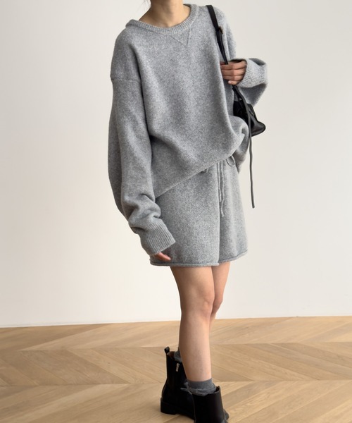 CANAL JEAN（キャナルジーン）の「El mar　ウール混ショートパンツSETUP（セットアップ・レディース・ブラック/グレー/ライトグレー・ONE SIZE）」の13枚目の写真