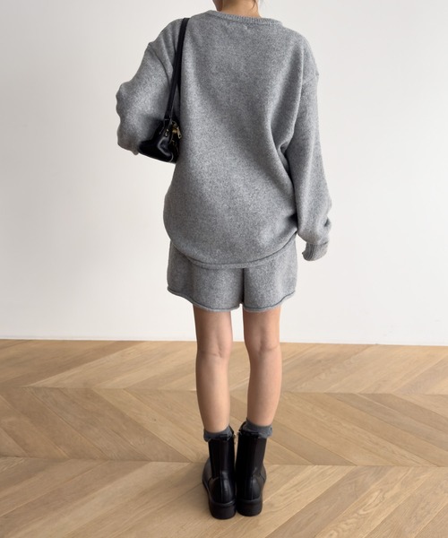 CANAL JEAN（キャナルジーン）の「El mar　ウール混ショートパンツSETUP（セットアップ・レディース・ブラック/グレー/ライトグレー・ONE SIZE）」の14枚目の写真