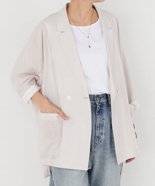 BEARDSLEY ベージュ ジャケット BEARDSLEY 「BEARDSLEY」 ノーカラージャケット FREE ベージュ