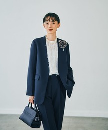 LEPSIM | 【入卒式／セレモニー】Wクロスノーカラージャケット　598358(ノーカラージャケット)