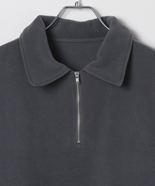 LEPSIM（レプシィム）の「フリースドッキングワンピース　613853（ワンピース・レディース・チャコールグレー/アイボリー・FREE）」の4枚目の写真