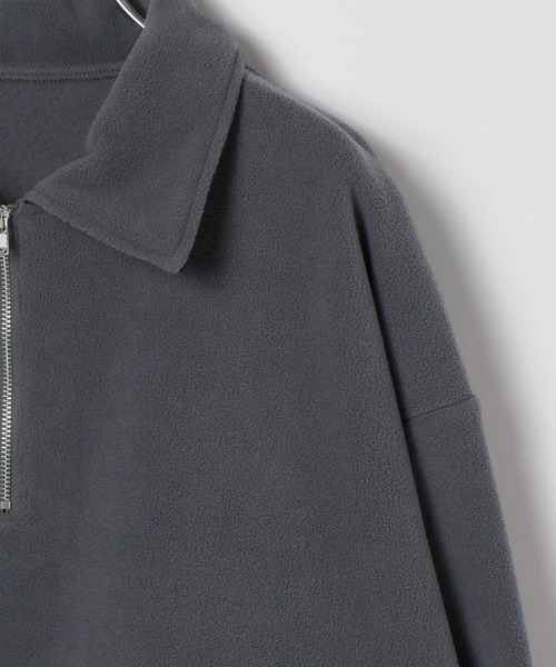 LEPSIM（レプシィム）の「フリースドッキングワンピース　613853（ワンピース・レディース・チャコールグレー/アイボリー・FREE）」の5枚目の写真