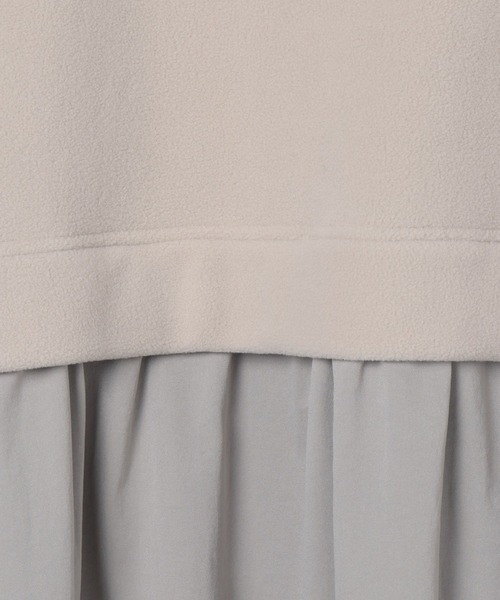 LEPSIM（レプシィム）の「フリースドッキングワンピース　613853（ワンピース・レディース・チャコールグレー/アイボリー・FREE）」の10枚目の写真