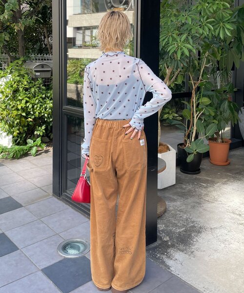 HELLO.SANFRANCISCO(ハローサンフランシスコ)の「【HELLO.SANFRANCISCO/ハローサンフランシスコ】フロッキー星柄シアートップス(Tシャツ/カットソー・レディース・イエロー/ブラック/サックスブルー・ONE SIZE)」の17枚目の写真