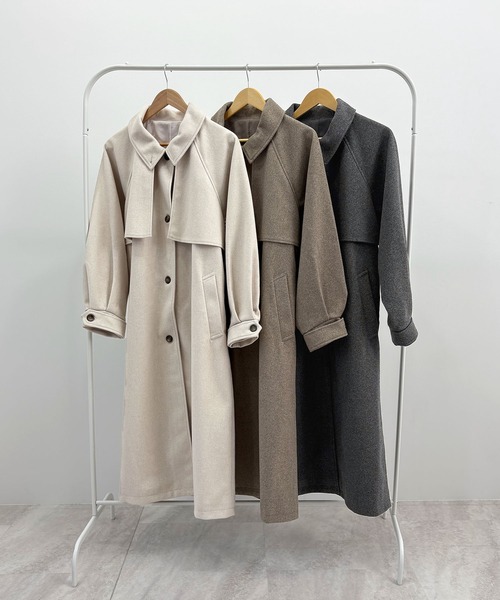 セール】アレンジカラーシングルロングコート（チェスターコート