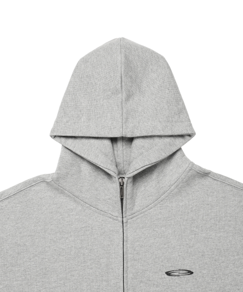 500g]Heavy Weight Logo Hood Zip-up - Melange Grey（パーカー
