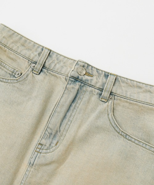 X-girl（エックスガール）の「CURSIVE LOGO DENIM MINI SKIRT（デニムスカート・レディース・ライトインディゴブルー/ピンク・S/M）」の21枚目の写真