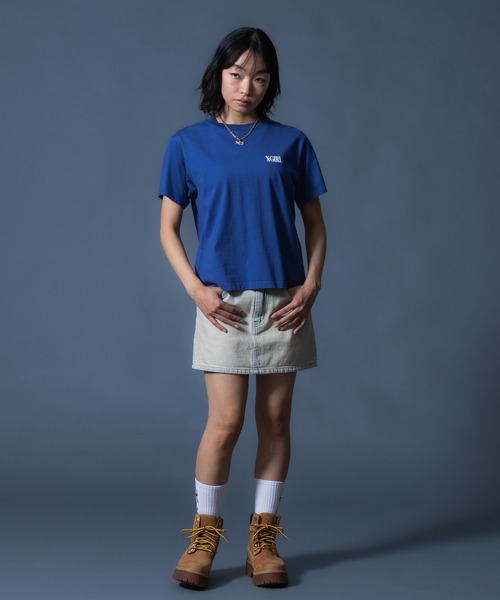 CURSIVE LOGO DENIM MINI SKIRT（デニムスカート）｜X-girl（エックス