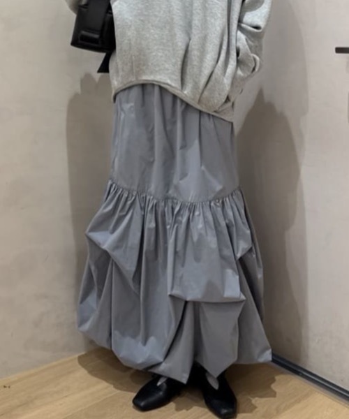 STYLEMIXER(スタイルミキサー)の「ヘムタックバルーンスカート(スカート・レディース・ホワイト/ブラック/ブルー・SMALL/MEDIUM)」の3枚目の写真