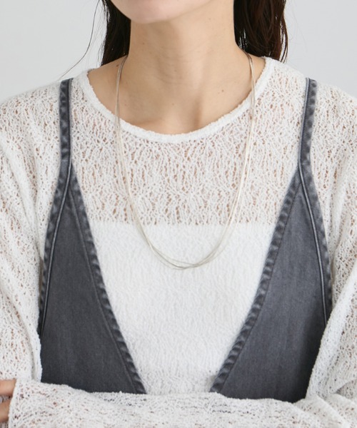 SALON adam et rope'（サロン アダム エ ロペ）の「【NativeSilverStreams】リキッドシルバーネックレス 5st 60cm（ネックレス・レディース・シルバー・FREE）」の2枚目の写真