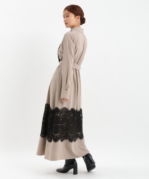 Andemiu（アンデミュウ）の「スソレースキリカエワンピース625316（ワンピース・レディース・ベージュ/ネイビー/ブルー・FREE）」の8枚目の写真