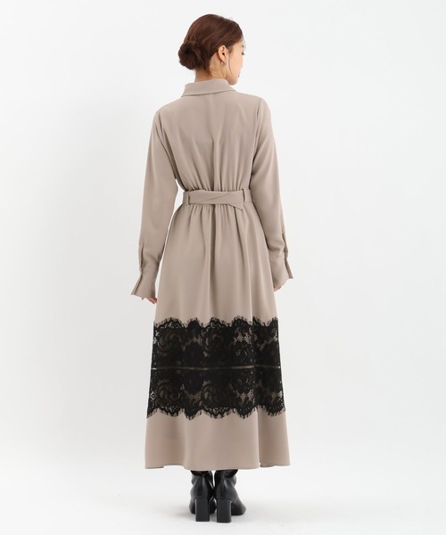 Andemiu（アンデミュウ）の「スソレースキリカエワンピース625316（ワンピース・レディース・ベージュ/ネイビー/ブルー・FREE）」の18枚目の写真