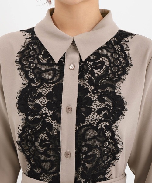 Andemiu（アンデミュウ）の「スソレースキリカエワンピース625316（ワンピース・レディース・ベージュ/ネイビー/ブルー・FREE）」の21枚目の写真