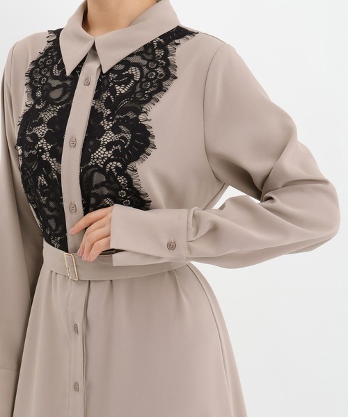 Andemiu（アンデミュウ）の「スソレースキリカエワンピース625316（ワンピース・レディース・ベージュ/ネイビー/ブルー・FREE）」の22枚目の写真