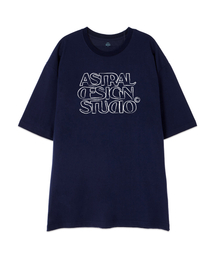 [オーバーサイズ]アストラルデザインスタジオ2 13番手綿ラウンドネック半袖Tシャツ_ネイビー