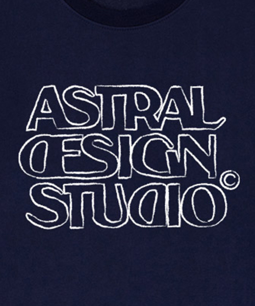 ASTRAL PROJECTION（アストラルプロジェクション）の「[オーバーサイズ]アストラルデザインスタジオ2 13番手綿ラウンドネック半袖Tシャツ_ネイビー（Tシャツ/カットソー・メンズ・その他・LARGE/MEDIUM/X-LARGE/XX-LARGE）」の3枚目の写真
