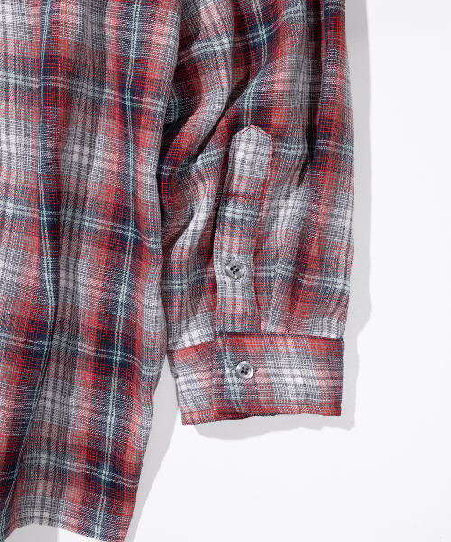 MASSNOUN(マスノウン)の「マルチミックスチェックシャツ MSIST002-RD(シャツ/ブラウス・レディース・その他・MEDIUM/LARGE/X-LARGE)」の9枚目の写真