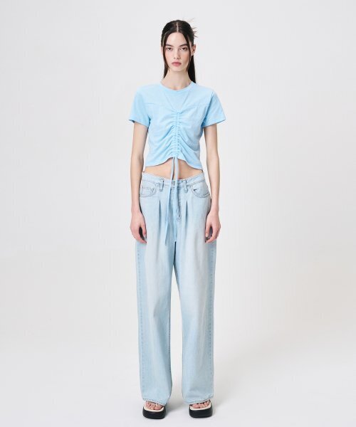 ETMON(エトモン)の「Heart String T-Shirt, Light Blue(Tシャツ/カットソー・レディース・その他・FREE)」の2枚目の写真