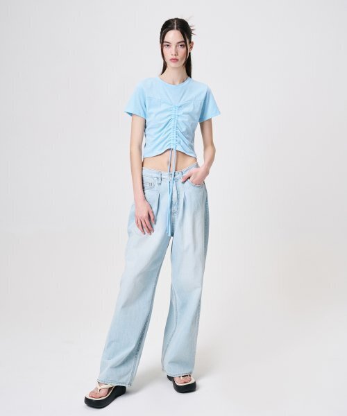 ETMON(エトモン)の「Heart String T-Shirt, Light Blue(Tシャツ/カットソー・レディース・その他・FREE)」の3枚目の写真