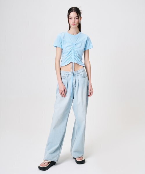 ETMON(エトモン)の「Heart String T-Shirt, Light Blue(Tシャツ/カットソー・レディース・その他・FREE)」の6枚目の写真
