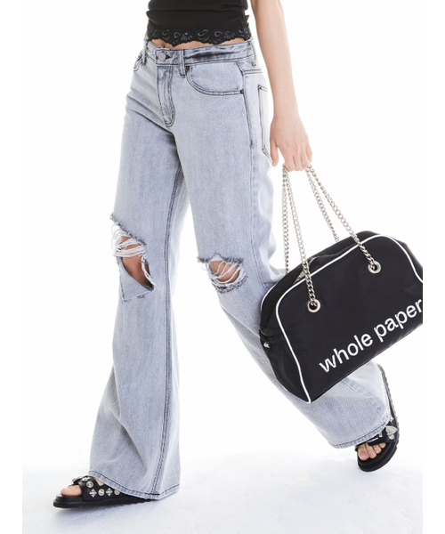 WHOLE PAPER(ホールペーパー)の「デミジデニムパンツ(グレー)(デニムパンツ・レディース・その他・SMALL/MEDIUM)」の6枚目の写真