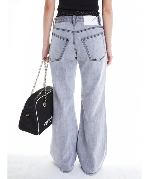 WHOLE PAPER(ホールペーパー)の「デミジデニムパンツ(グレー)(デニムパンツ・レディース・その他・SMALL/MEDIUM)」の3枚目の写真