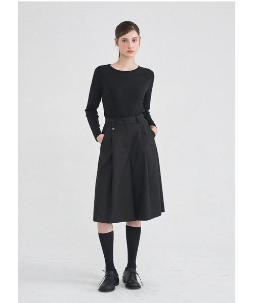 MICANE(ミケーネ)の「ヒューワイドバミューダパンツ(その他パンツ・レディース・ベージュ/ブラック・X-LARGE/XX-LARGE/X-SMALL/SMALL/MEDIUM/LARGE)」の7枚目の写真
