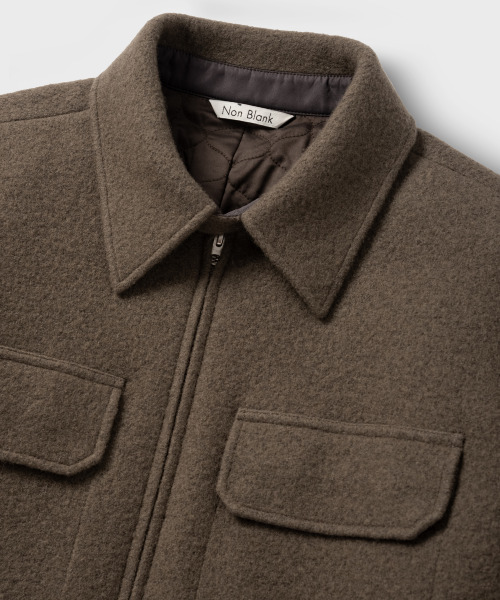 NONBLANK(ノンブランク)の「ヘアリーウールブレンドジャケット_トープ(その他アウター・メンズ・ダークベージュ・LARGE/MEDIUM/X-LARGE)」の5枚目の写真