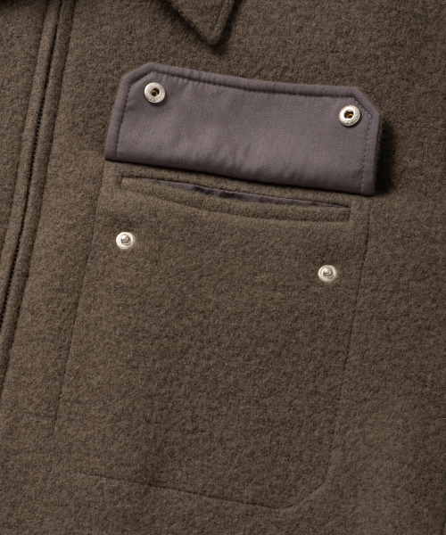 NONBLANK(ノンブランク)の「ヘアリーウールブレンドジャケット_トープ(その他アウター・メンズ・ダークベージュ・LARGE/MEDIUM/X-LARGE)」の6枚目の写真