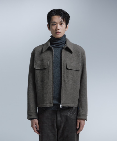 NONBLANK(ノンブランク)の「ヘアリーウールブレンドジャケット_トープ(その他アウター・メンズ・ダークベージュ・LARGE/MEDIUM/X-LARGE)」の14枚目の写真