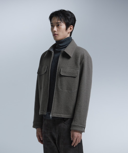 NONBLANK(ノンブランク)の「ヘアリーウールブレンドジャケット_トープ(その他アウター・メンズ・ダークベージュ・LARGE/MEDIUM/X-LARGE)」の16枚目の写真