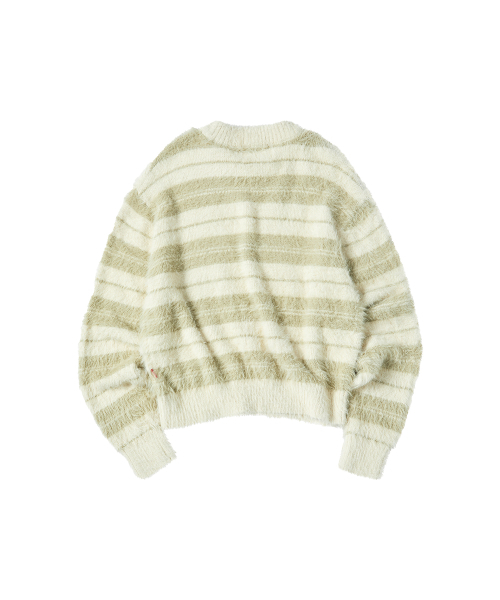 COMONINOZ（コモニノズ）の「W HAIRY STRIPE PULLOVER SWEATER [IVORY]（ニット/セーター・レディース・アイボリー・FREE）」の3枚目の写真