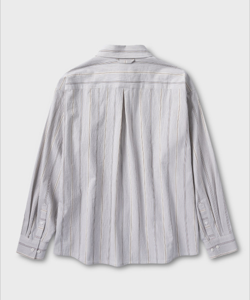 NONBLANK(ノンブランク)の「クラフトウォッシングストライプシャツ_ホワイト(シャツ/ブラウス・メンズ・ホワイト・MEDIUM/LARGE/X-LARGE)」の2枚目の写真