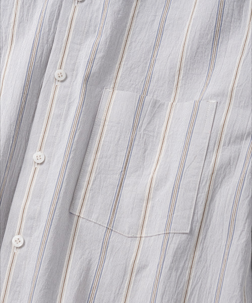 NONBLANK(ノンブランク)の「クラフトウォッシングストライプシャツ_ホワイト(シャツ/ブラウス・メンズ・ホワイト・MEDIUM/LARGE/X-LARGE)」の5枚目の写真