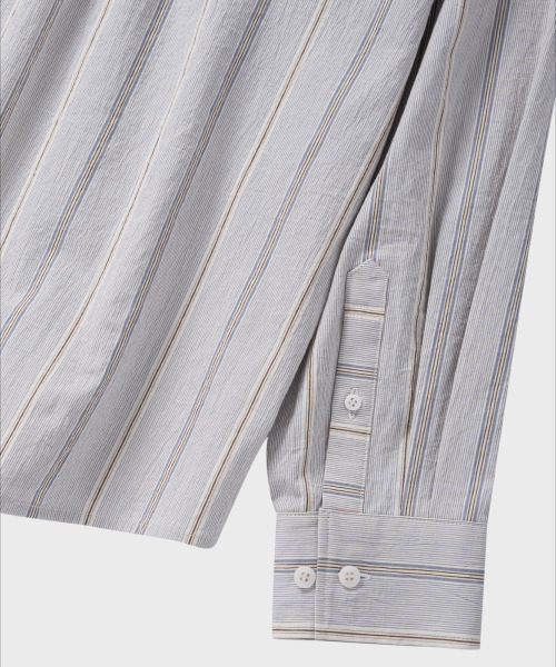 NONBLANK(ノンブランク)の「クラフトウォッシングストライプシャツ_ホワイト(シャツ/ブラウス・メンズ・ホワイト・MEDIUM/LARGE/X-LARGE)」の7枚目の写真