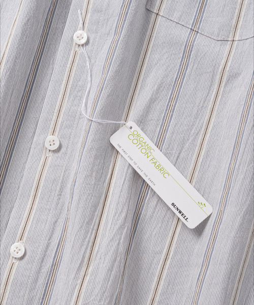 NONBLANK(ノンブランク)の「クラフトウォッシングストライプシャツ_ホワイト(シャツ/ブラウス・メンズ・ホワイト・MEDIUM/LARGE/X-LARGE)」の8枚目の写真