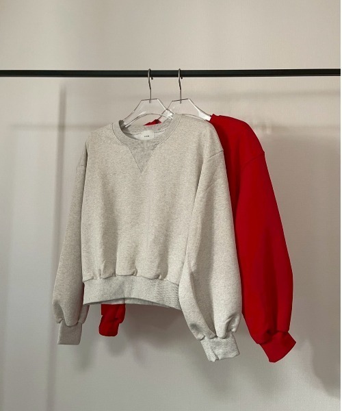 AMAIL（アマイル）の「Balloon Sleeve Sweat（スウェット・レディース・レッド/アイボリー・FREE）」の13枚目の写真