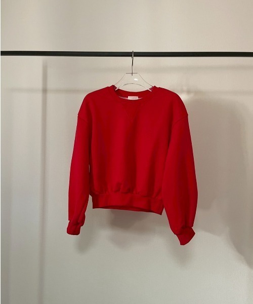 AMAIL（アマイル）の「Balloon Sleeve Sweat（スウェット・レディース・レッド/アイボリー・FREE）」の16枚目の写真