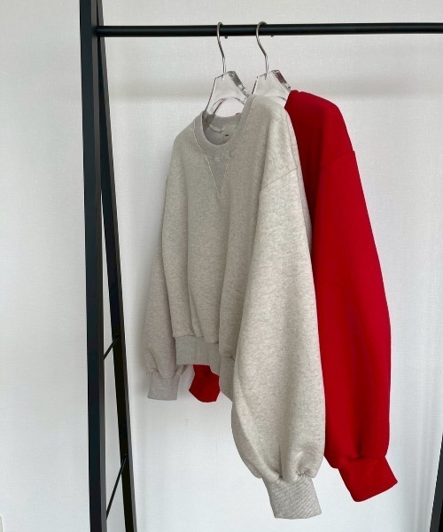 AMAIL（アマイル）の「Balloon Sleeve Sweat（スウェット・レディース・レッド/アイボリー・FREE）」の12枚目の写真