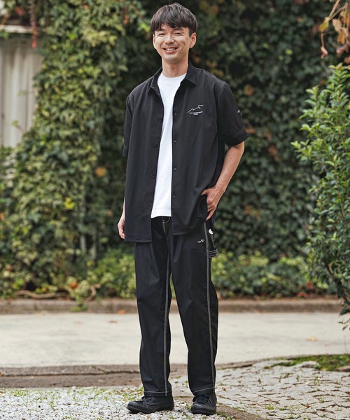 CALL&RESPONSE（コールアンドレスポンス）の「mhs2468- 刺繍半袖シャツ-ソフトツイル(262-1214-08)（シャツ/ブラウス・メンズ・カーキ/ブラック・4/2）」の3枚目の写真