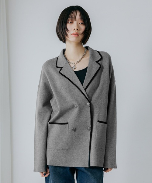 PAGEBOY（ページボーイ）の「ニットマリンジャケット（テーラードジャケット・レディース・ネイビー/ブラック/グレー・FREE）」の15枚目の写真