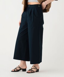 サイドベルト タックワイドパンツ