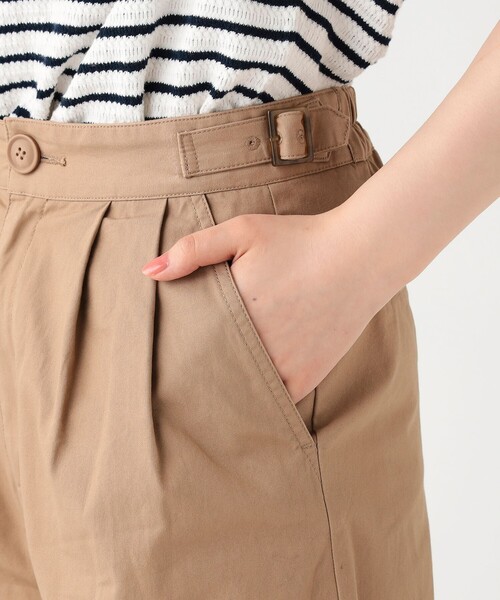 BEAMS HEART（ビームスハート）の「サイドベルト タックワイドパンツ（その他パンツ・レディース・ベージュ/ネイビー/カーキ・SMALL/MEDIUM）」の9枚目の写真